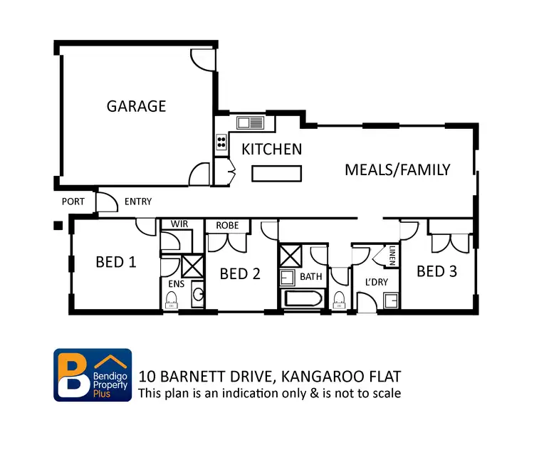 Floorplan of Homely house listing, 10 Barnett Drive, Kangaroo Flat VIC 3555