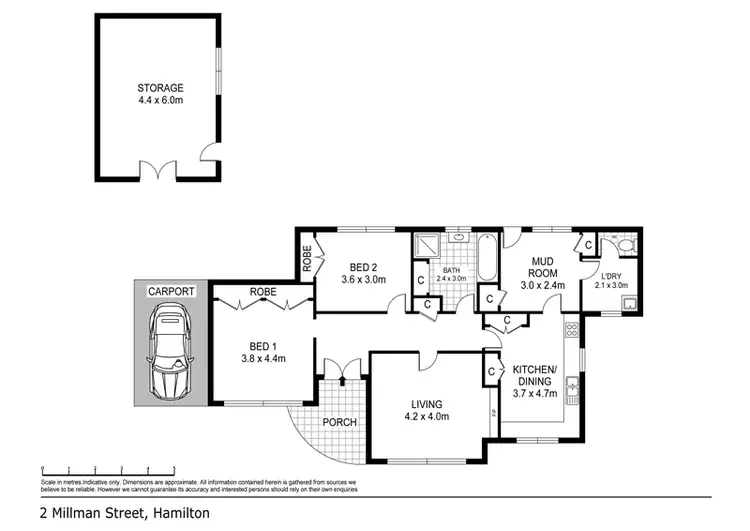 Floorplan of Homely house listing, 2 Millman Street, Hamilton VIC 3300