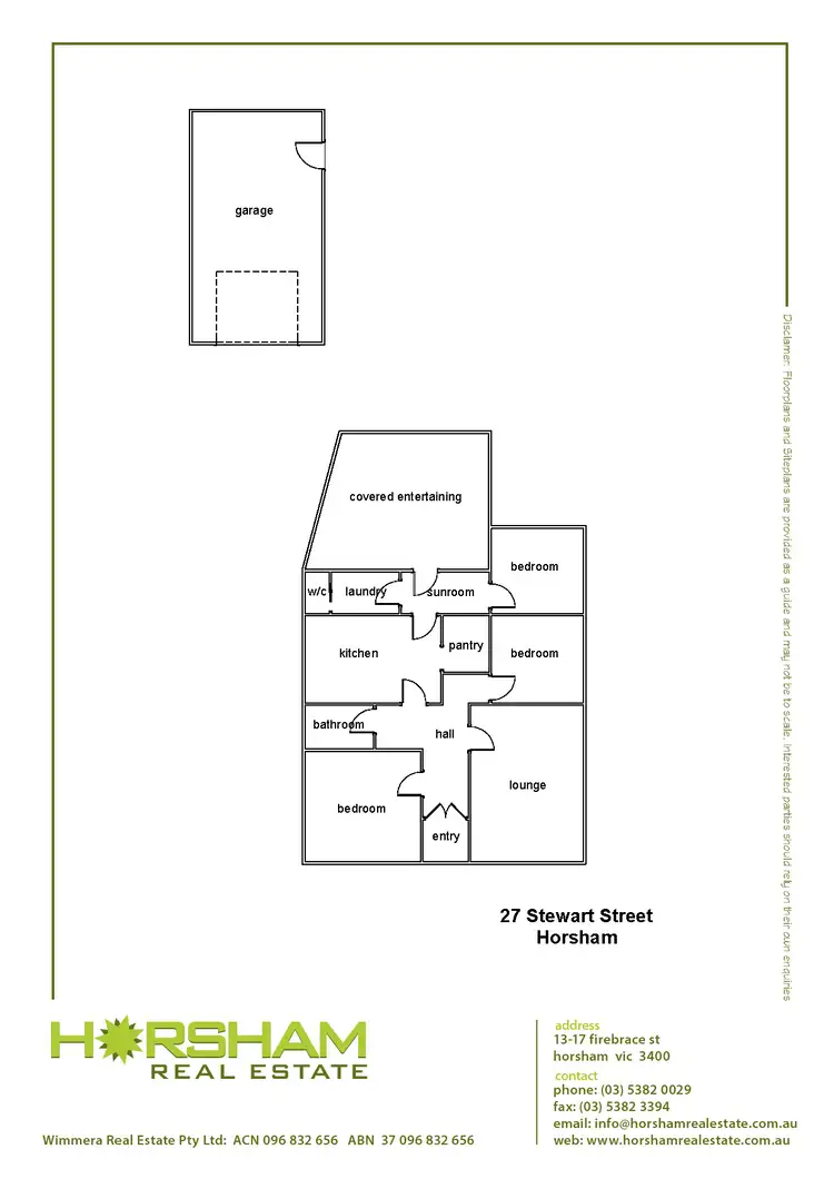 Floorplan of Homely house listing, 27 Stewart Street, Horsham VIC 3400
