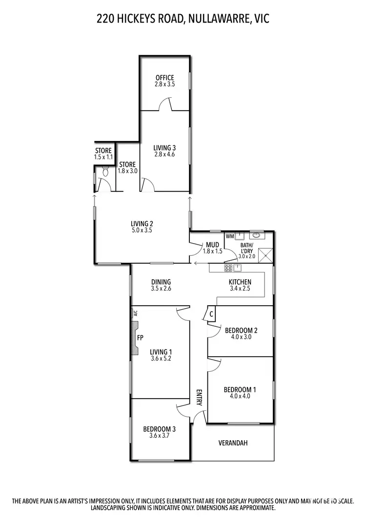 Floorplan of Homely house listing, 220 Hickeys Road, Nullawarre VIC 3268