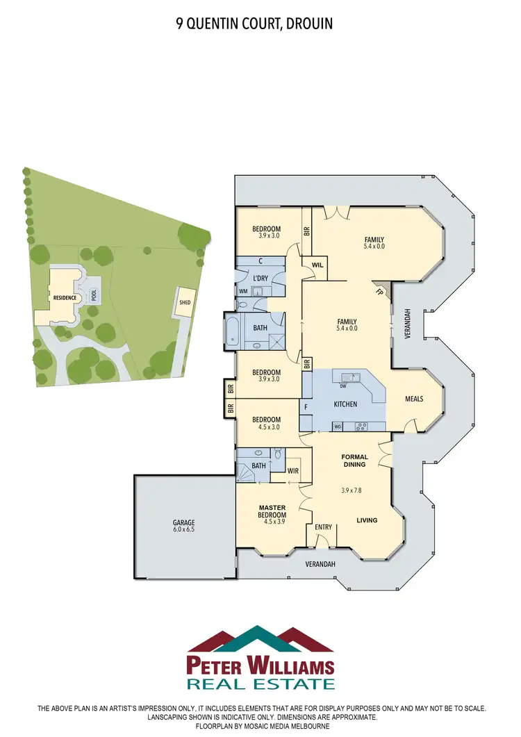 Floorplan of Homely rural property listing, 9 Quentin Court, Drouin VIC 3818