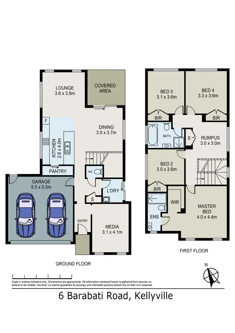 Floorplan of Homely house listing, 6 Barabati Road, Kellyville NSW 2155