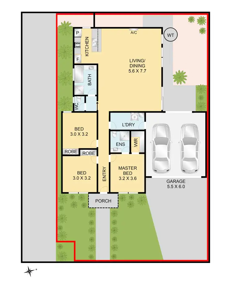 Floorplan of Homely townhouse listing, 1/10 Francis Street, Belmont VIC 3216