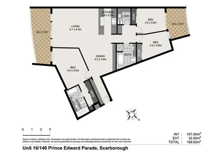 Floorplan of Homely unit listing, 16/146 Prince Edward Parade, Scarborough QLD 4020