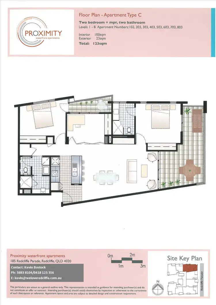 Floorplan of Homely unit listing, 703/185 REDCLIFFE PARADE, Redcliffe QLD 4020