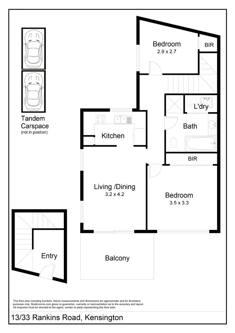 Floorplan of Homely apartment listing, 13/33 Rankins Road, Kensington VIC 3031
