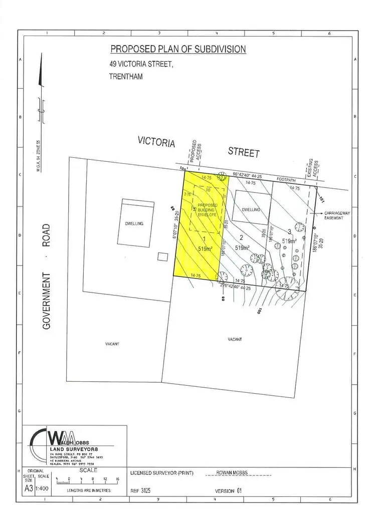 Floorplan of Homely land listing, LOT 1/49 Victoria Street, Trentham VIC 3458