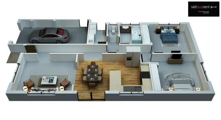 Floorplan of Homely unit listing, 2/16 KYLE COURT, Wodonga VIC 3690