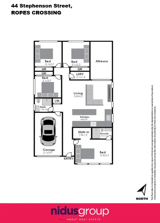 Floorplan of Homely house listing, 44 Stephenson Drive, Ropes Crossing NSW 2760