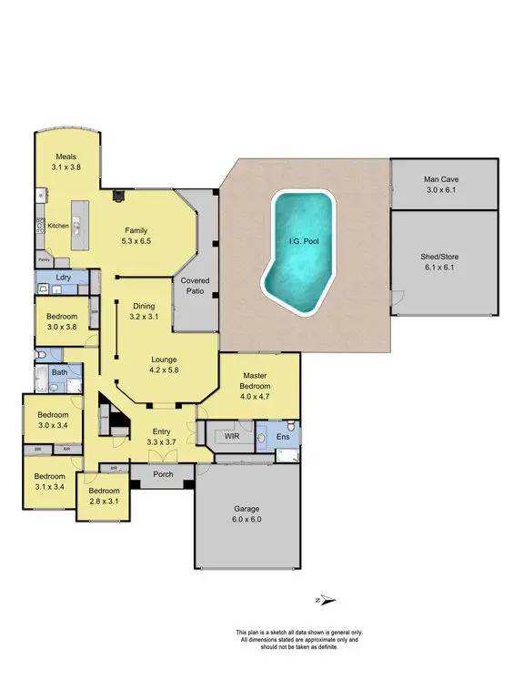 Floorplan of Homely house listing, 4 HUNTINGDALE DRIVE, Yarrawonga VIC 3730