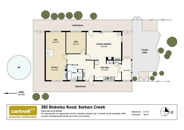 Floorplan of Homely house listing, 282 Blakeley Road, Barkers Creek VIC 3451