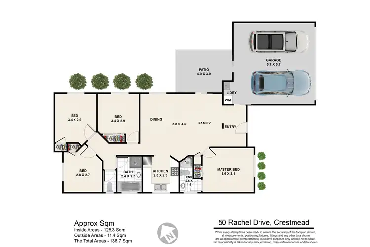 Floorplan of Homely house listing, 50 RACHEL DRIVE, Crestmead QLD 4132