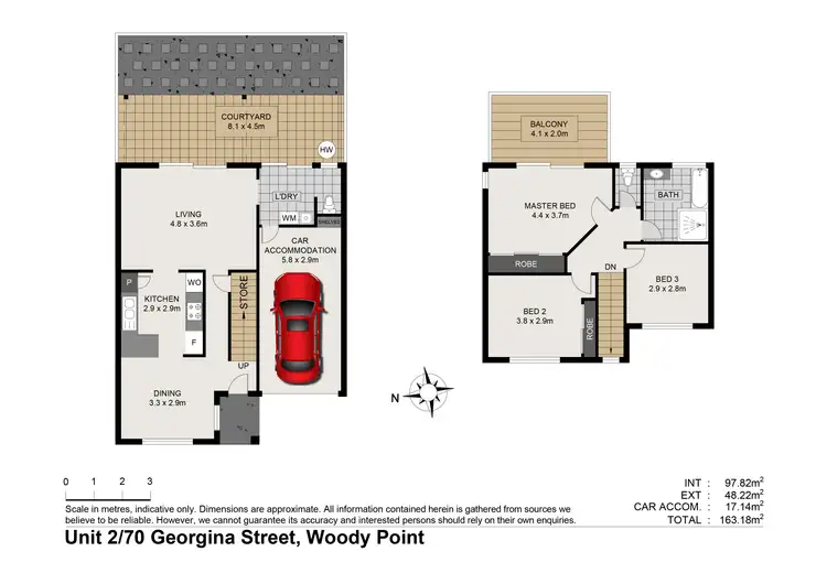 Floorplan of Homely unit listing, 2/70 GEORGINA STREET, Woody Point QLD 4019