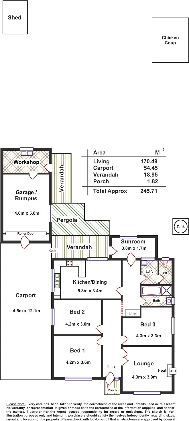 Floorplan of Homely house listing, 15 GRAHAM STREET, Wingfield SA 5013