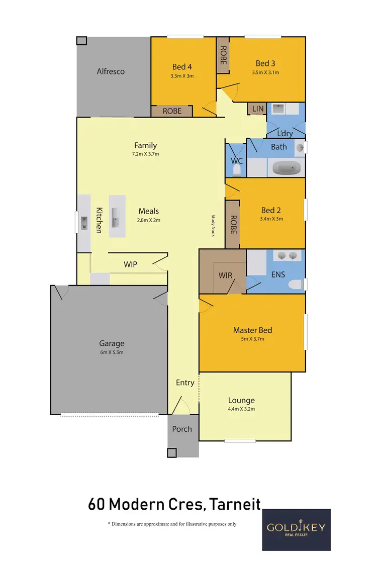 Floorplan of Homely house listing, 60 Modern Crescent, Tarneit VIC 3029