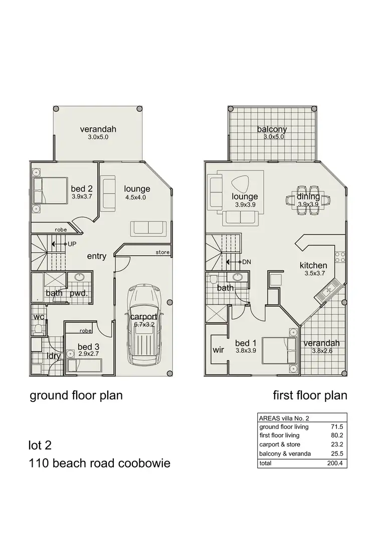 Floorplan of Homely villa listing, 2/Lot 21, 110 Beach Road, Coobowie SA 5583