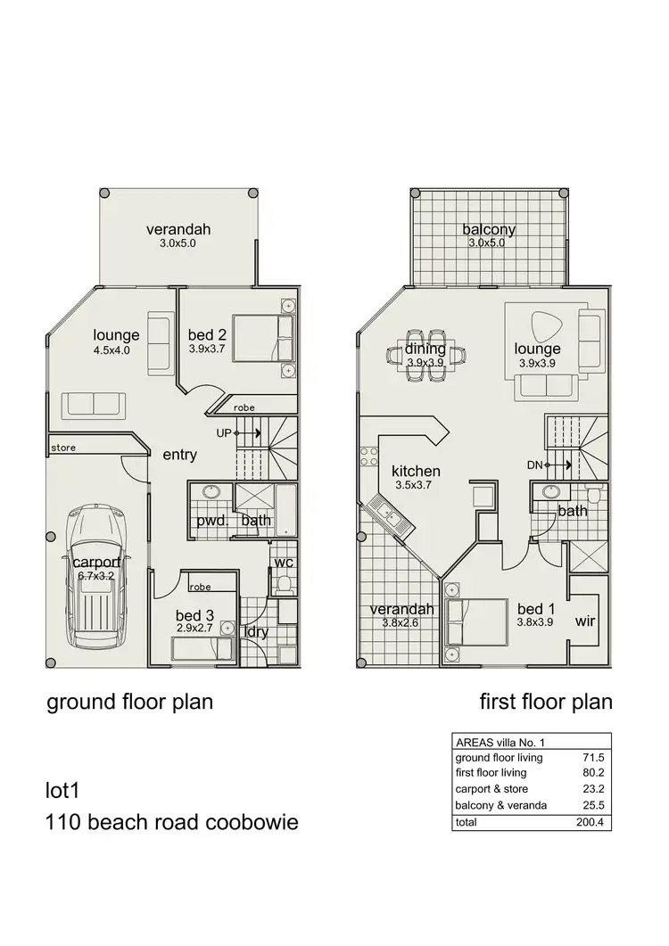Floorplan of Homely house listing, 1/Lot 20, 110 Beach Road,, Coobowie SA 5583
