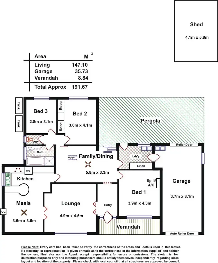 Floorplan of Homely house listing, 22 Brunswick Avenue, North Haven SA 5018