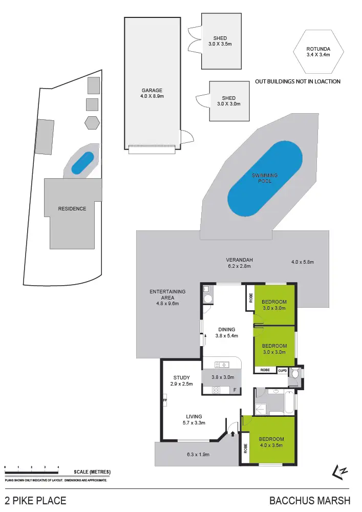 Floorplan of Homely house listing, 2 Pike Place, Bacchus Marsh VIC 3340
