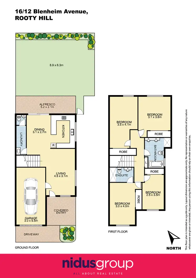 Floorplan of Homely townhouse listing, 16/12 Blenheim Avenue, Rooty Hill NSW 2766