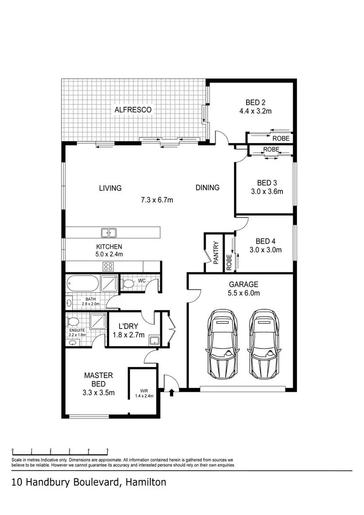 Floorplan of Homely house listing, 10 Handbury Boulevarde, Hamilton VIC 3300