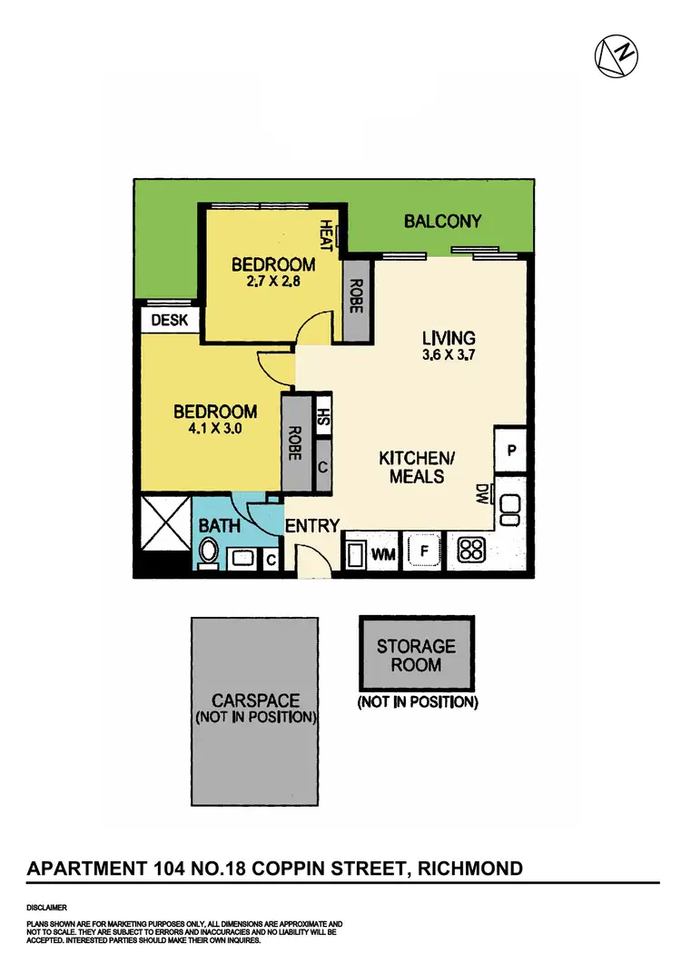 Floorplan of Homely apartment listing, 104/18 Coppin Street, Richmond VIC 3121