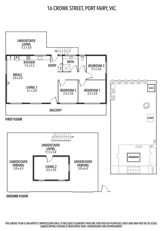 Floorplan of Homely house listing, 16 Crowe Street, Port Fairy VIC 3284