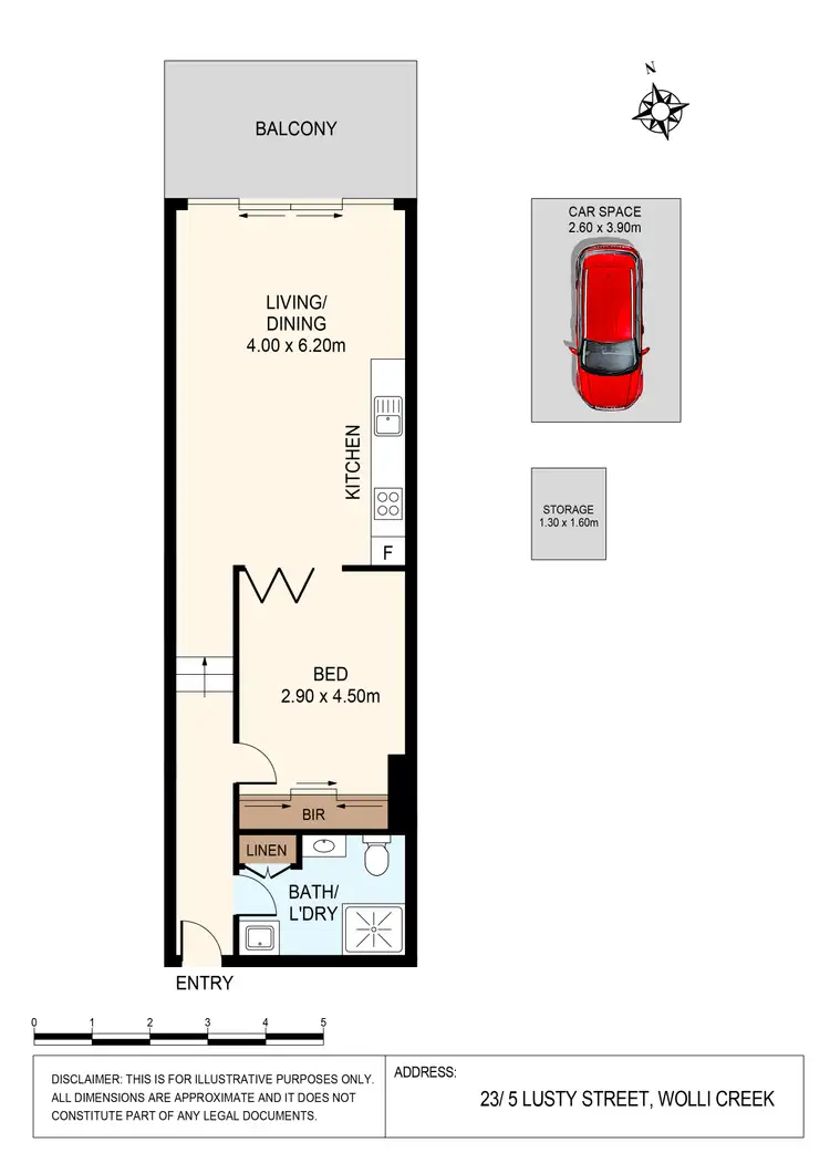 Floorplan of Homely apartment listing, 23/5 Lusty Street, Wolli Creek NSW 2205