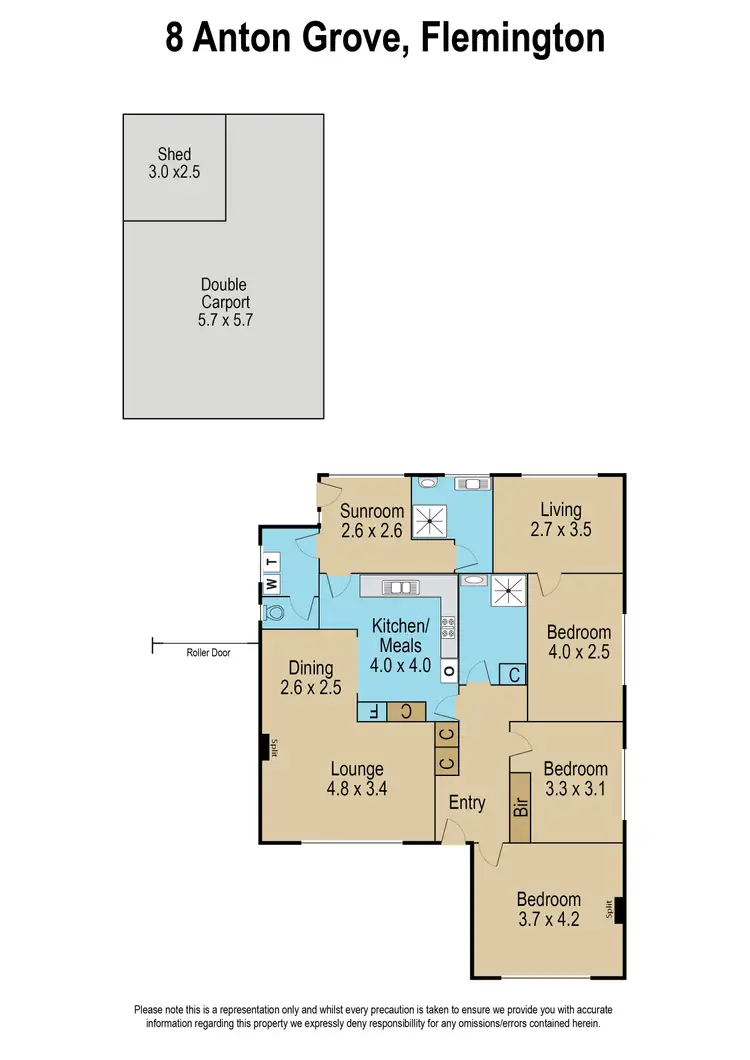 Floorplan of Homely house listing, 8 Anton Grove, Flemington VIC 3031