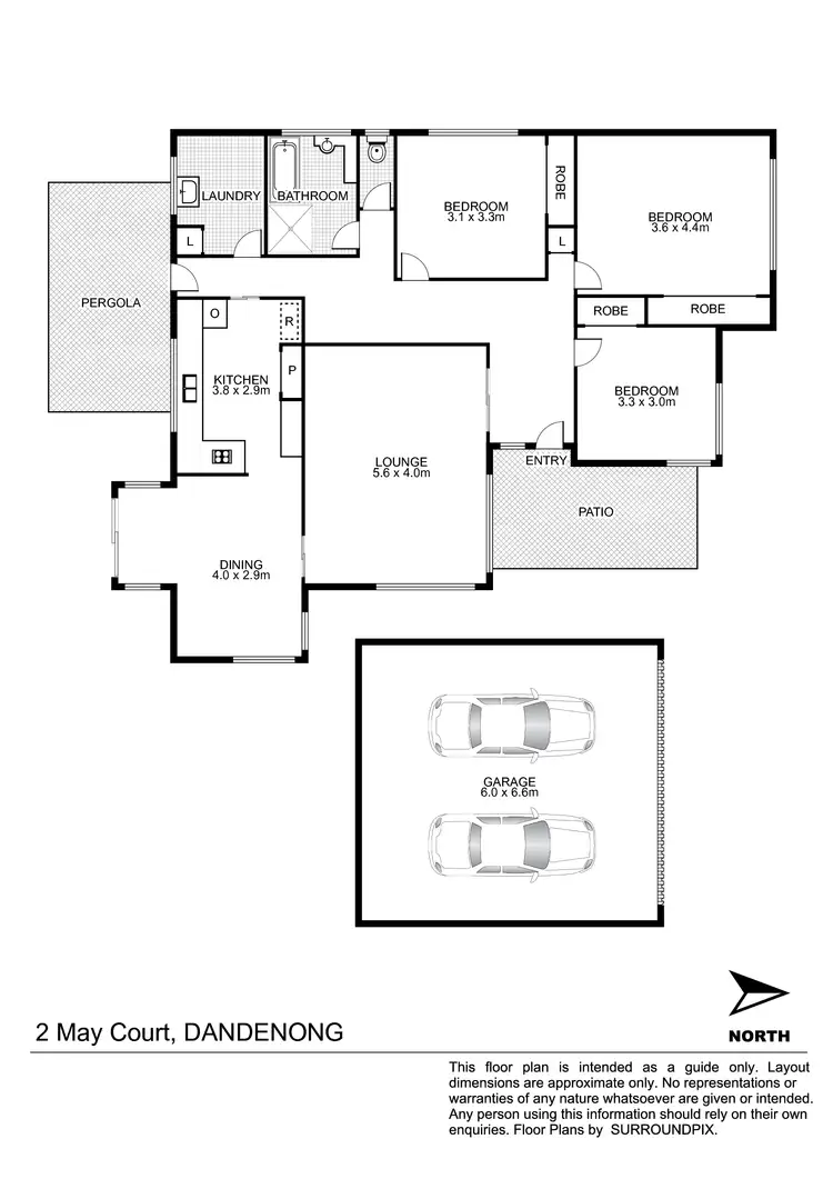 Floorplan of Homely house listing, 2 MAY COURT, Dandenong VIC 3175