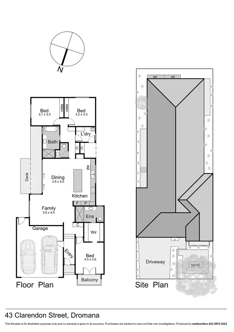 Floorplan of Homely house listing, 43 Clarendon Street, Dromana VIC 3936