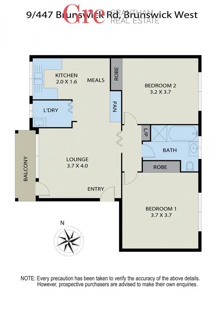Floorplan of Homely apartment listing, 9/447 Brunswick Rd, Brunswick West VIC 3055