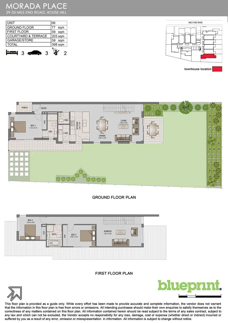 Floorplan of Homely townhouse listing, 6/29 Mile End Road, Rouse Hill NSW 2155