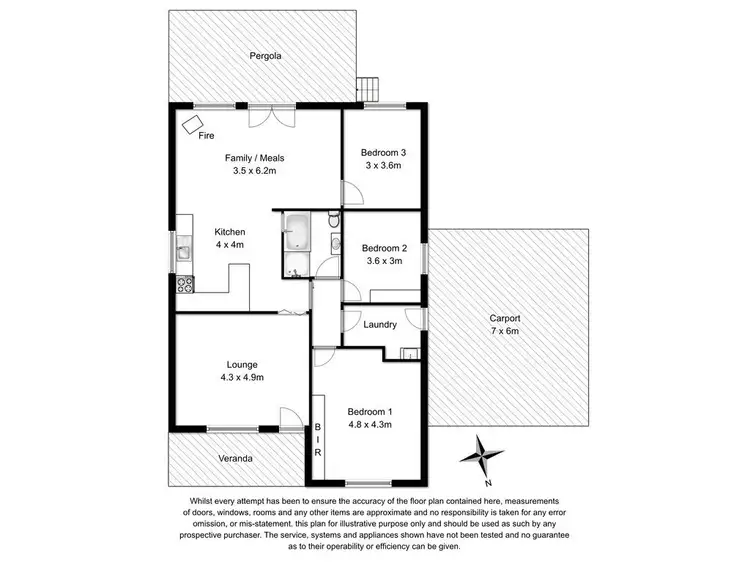 Floorplan of Homely house listing, 6 Arthur Street, Tarpeena SA 5277