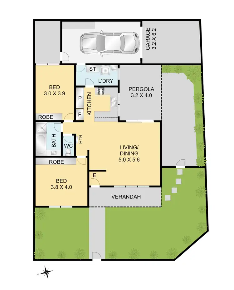 Floorplan of Homely townhouse listing, 65 Lily Street, Hamlyn Heights VIC 3215