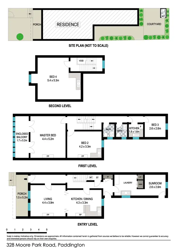 Floorplan of Homely terrace listing, 328 Moore Park Road, Paddington NSW 2021