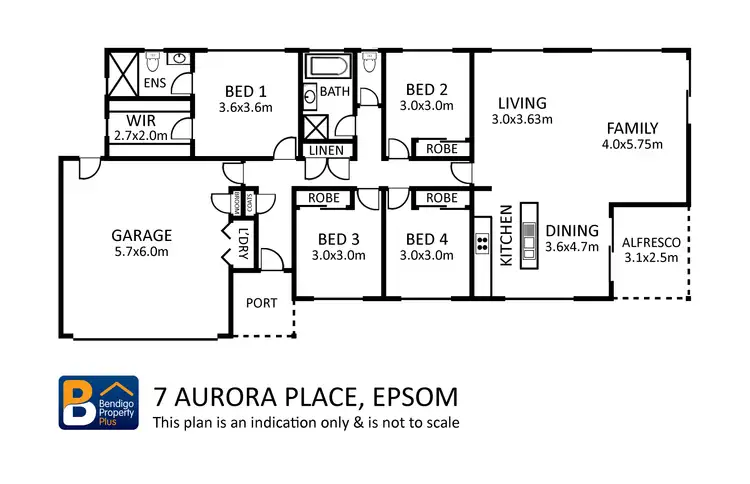 Floorplan of Homely house listing, 7 Aurora Place, Epsom VIC 3551