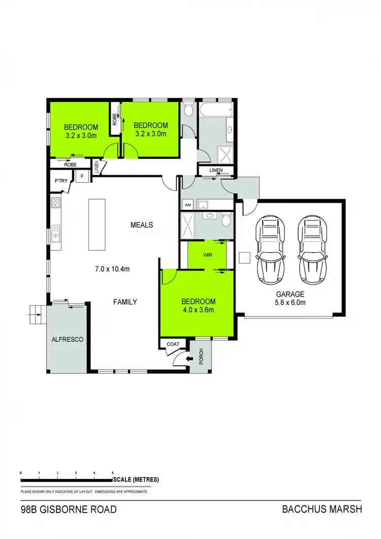 Floorplan of Homely house listing, 98B Gisborne Road, Bacchus Marsh VIC 3340