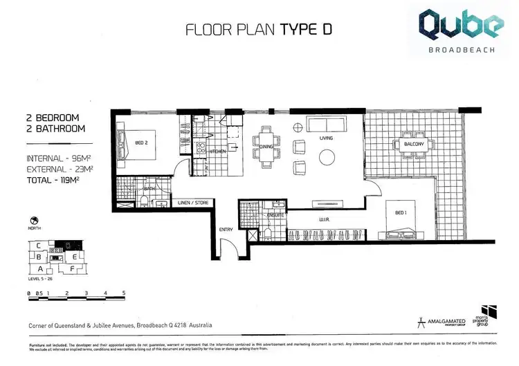 Floorplan of Homely unit listing, 100/2-4 Jubilee Avenue, Broadbeach QLD 4218