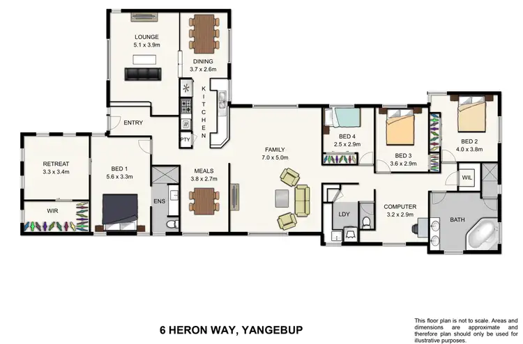 Floorplan of Homely house listing, 6 Heron Way, Yangebup WA 6164