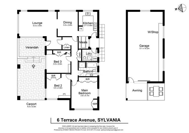 Floorplan of Homely house listing, 6 Terrace Avenue, Sylvania NSW 2224