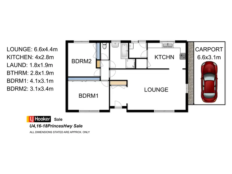 Floorplan of Homely unit listing, 4/16 - 18 Princes Highway, Sale VIC 3850