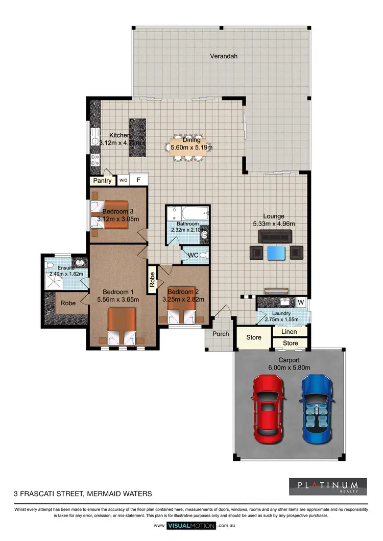 Floorplan of Homely house listing, 3 FRASCATI STREET, Mermaid Waters QLD 4218