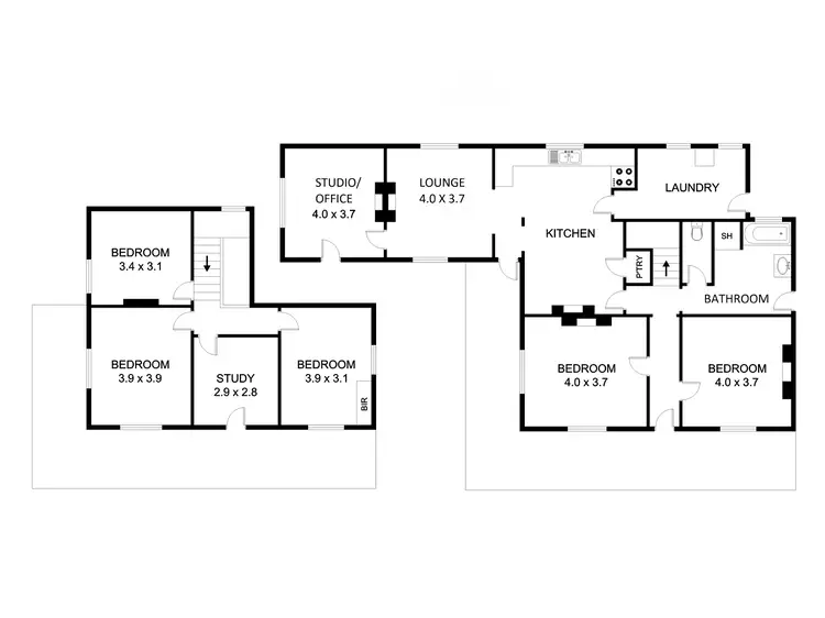 Floorplan of Homely house listing, 186-188 High Street, Heathcote VIC 3523