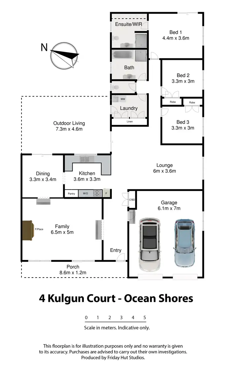 Floorplan of Homely house listing, 4 Kulgun Court, Ocean Shores NSW 2483