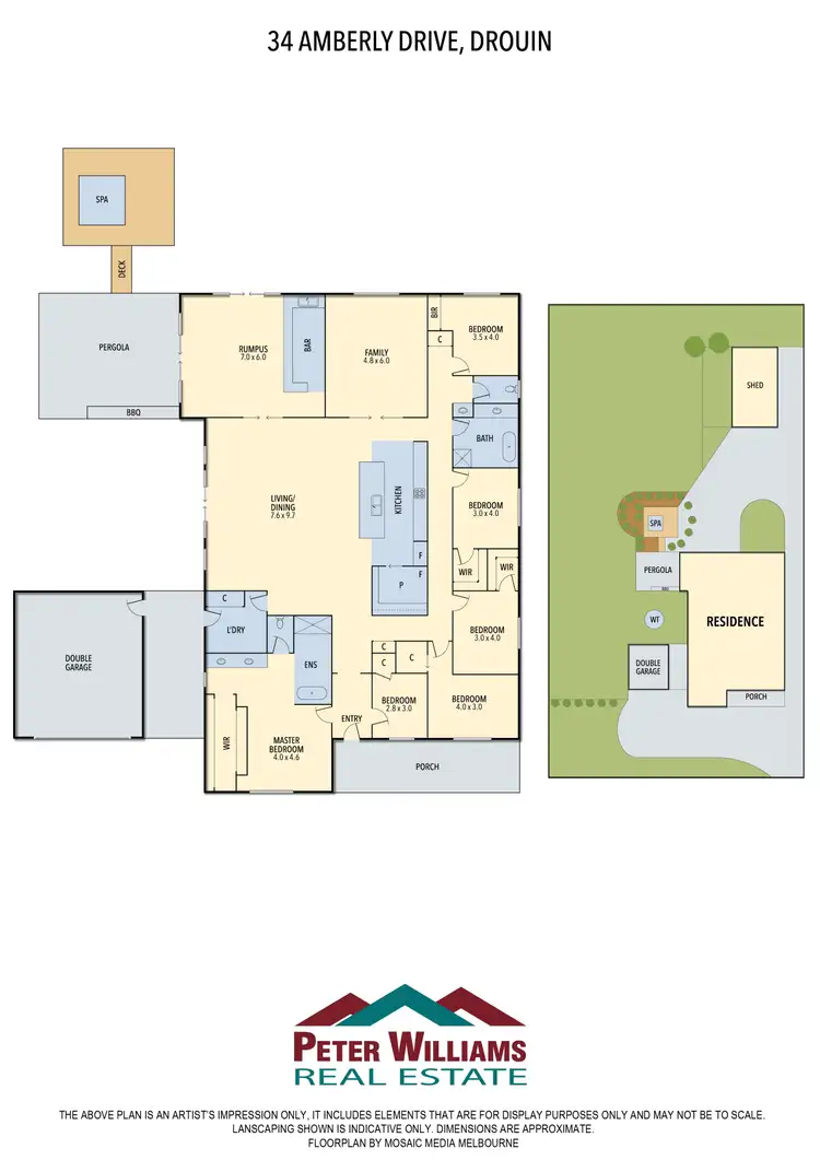 Floorplan of Homely house listing, 34 Amberly Drive, Drouin VIC 3818