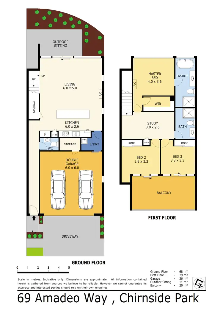 Floorplan of Homely townhouse listing, 69 Amadeo Way, Chirnside Park VIC 3116