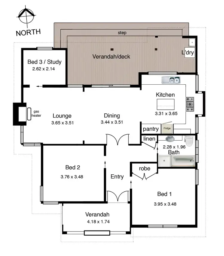 Floorplan of Homely house listing, 39 Doveton Street, Castlemaine VIC 3450