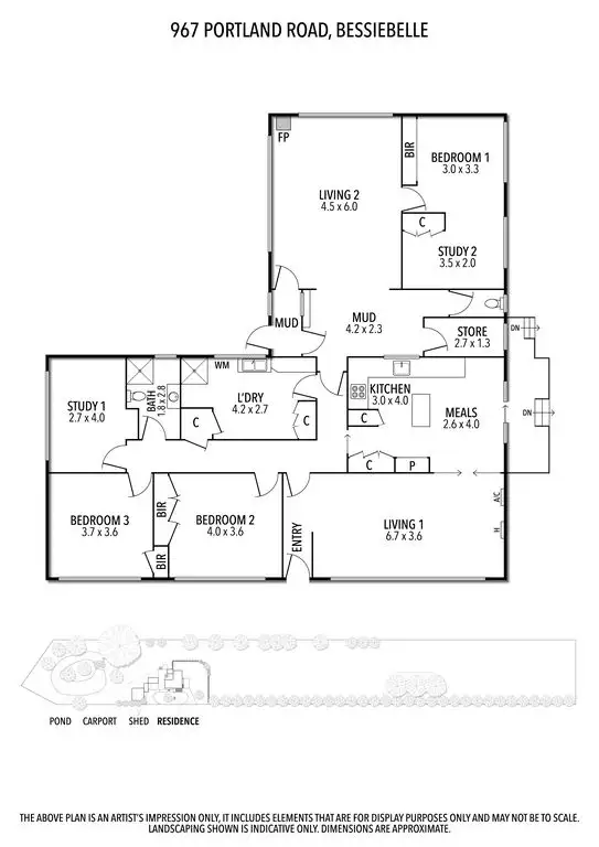 Floorplan of Homely house listing, 967 Portland Road, Bessiebelle VIC 3304