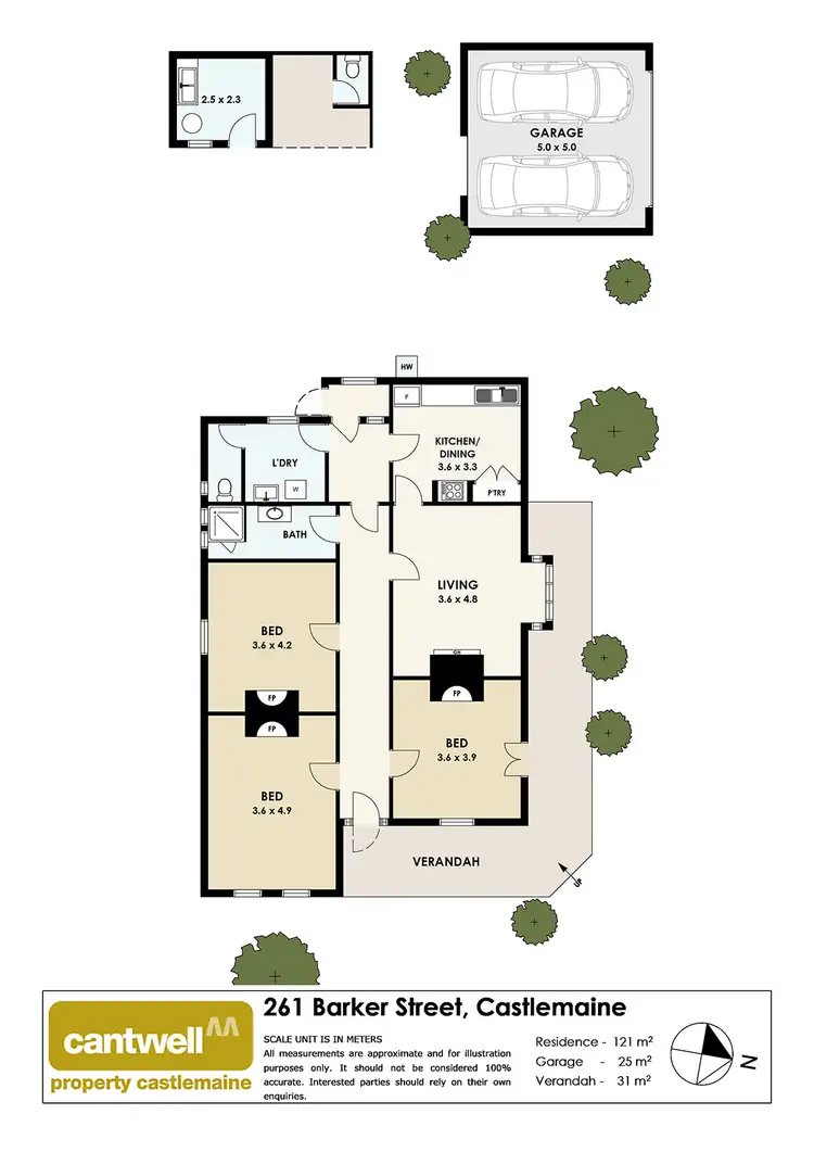 Floorplan of Homely house listing, 261 Barker Street, Castlemaine VIC 3450